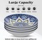 American Atelier Pasta Bowls | Set of 4 Large, 9-inch - Blue & Yellow Medallion